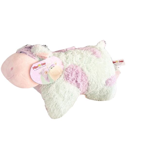 Pillow Pets Fairy Cow New Purple Blue 18” Stuffed Animal Plush - Picture 1 of 6
